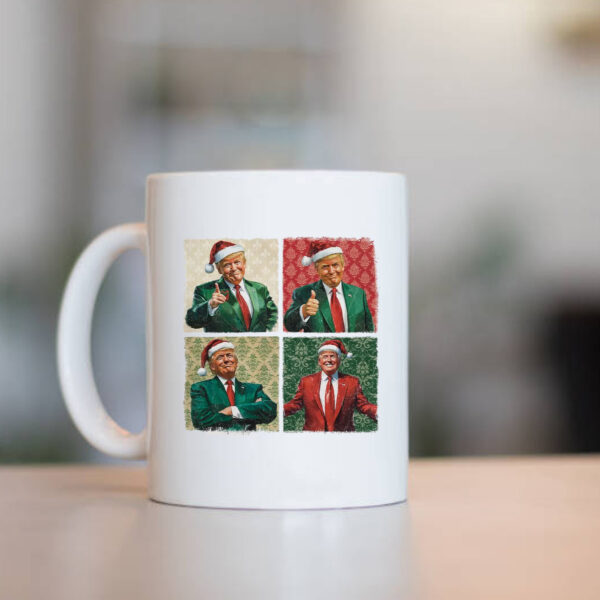 Boho Christmas Trump Mug , Happy Holidays , Merry Vibes1