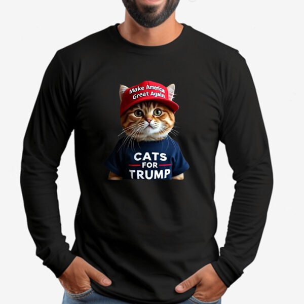 Cats For Trump Maga 2024 Sweatshirt , T-shirt , Hoodie , Long Sleeve T-shirt , Cats Lives Matter Trump 20242