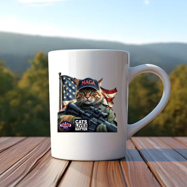 Cats Lives Matter Maga Trump 2024 Mug , Cats Lives Matter Trump 2024