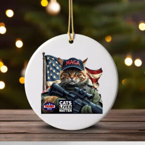 Cats Lives Matter Maga Trump 2024 Ornament , Cats Lives Matter Trump 20241