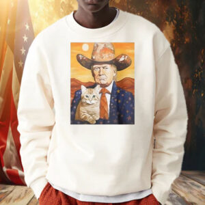 Cowboy Trump With A Cat Shirt, Hoodie, Sweatshirt, Long Sleeve and Tank Top2