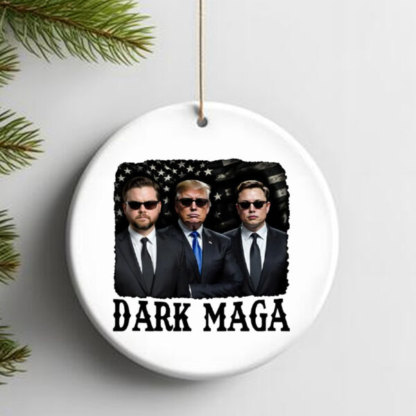 DARK MAGA JD Vance Trump Elon Musk Ornament2