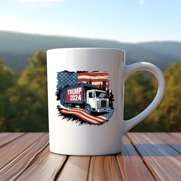 Donald Trump Garbage Truck Election 2024 Mug , MAGA Design Donald Trump