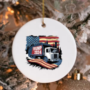 Donald Trump Garbage Truck Election 2024 Ornament , MAGA Design Donald Trump 3