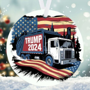 Donald Trump Garbage Truck Ornament