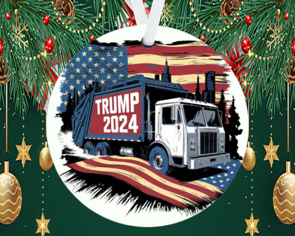 Donald Trump Garbage Truck Ornament1