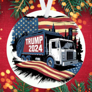 Donald Trump Garbage Truck Ornament2