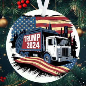 Donald Trump Garbage Truck Ornament54