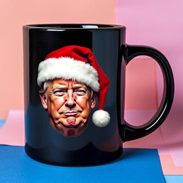 Donald Trump Santa Hat Christmas Mug 2024