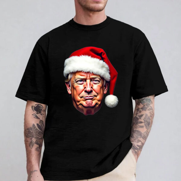 Donald Trump Santa Hat Christmas T-Shirt 2024