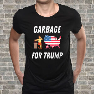 Garbage For Trump 2024 America Map Trash Bin T-Shirt45