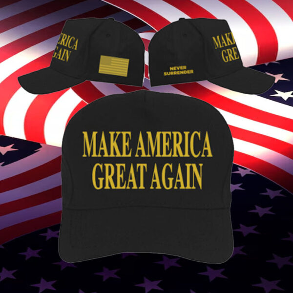 Gold Dark MAGA Hat – MET WITH JOE ROGAN!3