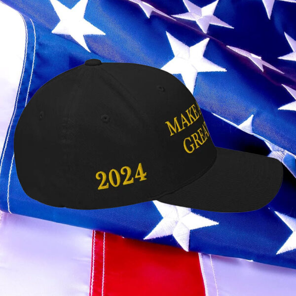 Gold MAGA Hat, Make America Great Again Embroidered Hat