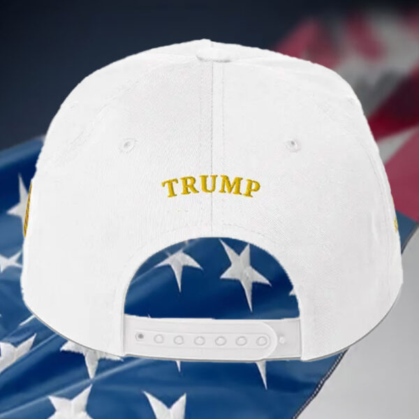 Gold MAGA Hat White Trump Hat MAGA Embroidered Make America Great Again 2025 Hat