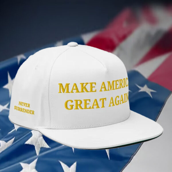 Gold MAGA Hat White Trump Hat MAGA Embroidered Make America Great Again 2025 Hat1