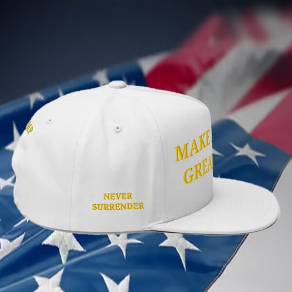 Gold MAGA Hat White Trump Hat MAGA Embroidered Make America Great Again 2025 Hat2