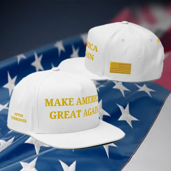 Gold MAGA Hat White Trump Hat MAGA Embroidered Make America Great Again 2025 Hat7