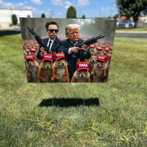 Maga Peanut the Squirrel , Don’t Tread On Me ,Trump Elon Yard Sign1