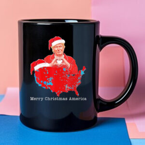 Merry Christmas America Donald Trump Coverage Xmas America Map , Election Trump Won Mug 2024