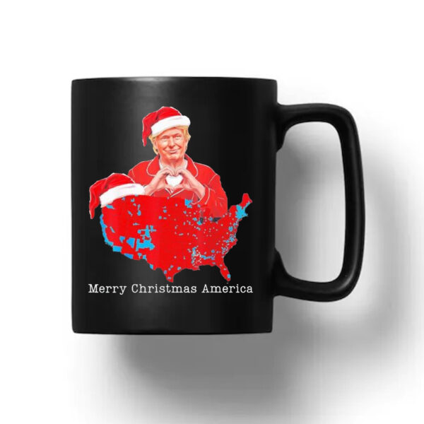 Merry Christmas America Donald Trump Coverage Xmas America Map , Election Trump Won Mug 20242