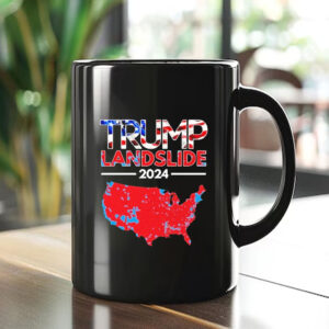 Official 2024 Electoral Map Trump Landslide Red Election Map Mug1