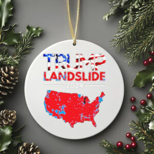 Official 2024 Electoral Map Trump Landslide Red Election Map Ornament