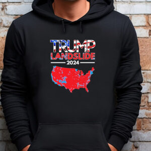 Official 2024 Electoral Map Trump Landslide Red Election Map Sweatshirt , T-shirt , Hoodie , Long Sleeve T-shirt