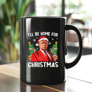 Patriotic Holiday Humor I'll Be Home for Christmas Mug1