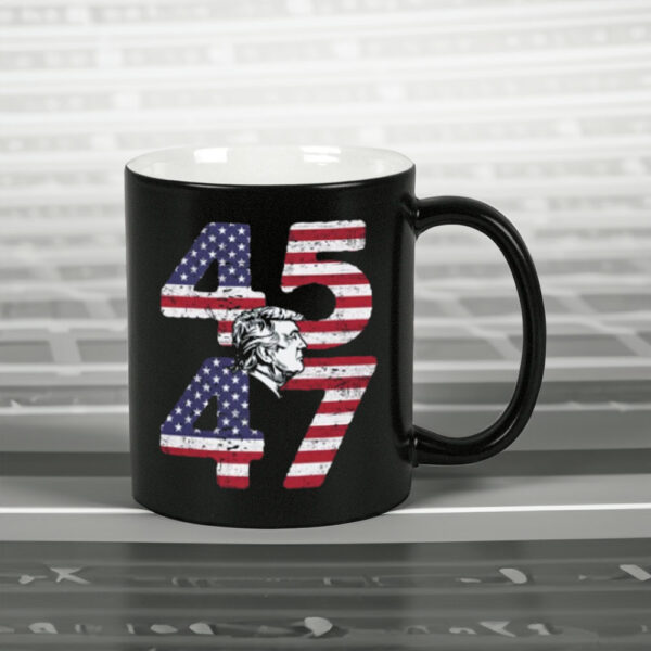 Patriotic Silhouette 45 47 Trump Mug2