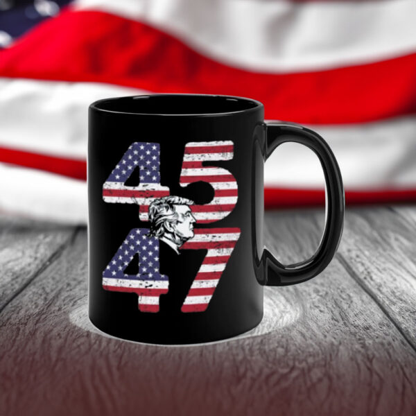 Patriotic Silhouette 45 47 Trump Mug5