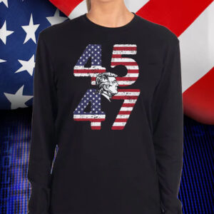 Patriotic Silhouette 45 47 Trump Shirt, Hoodie, Sweatshirt, Long Sleeve and Tank Top