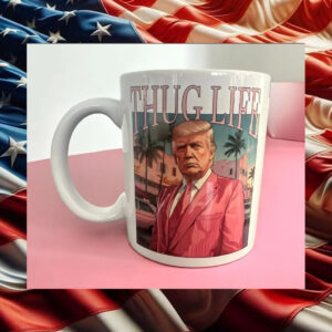 Pink Miami Vice Style THUG LIFE TRUMP 2024 Mug