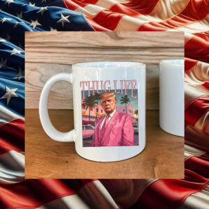 Pink Miami Vice Style THUG LIFE TRUMP 2024 Mug1