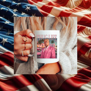 Pink Miami Vice Style THUG LIFE TRUMP 2024 Mug5