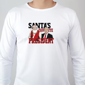 Santa's favorite President Sweatshirt , T-shirt , Hoodie , Long Sleeve T-Shirt - Humorous Trump Christmas