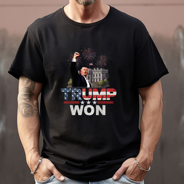 TRUMP won Trump 47th President Funny Donald Trump Trump Winning Election Sweatshirt , T-shirt , Hoodie , Long Sleeve T-Shirt1