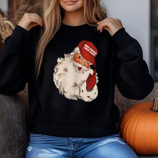 Trump 2024 Christmas Santa Sweatshirt , T-shirt , Hoodie , Long Sleeve T-Shirt , Funny Trump shirt, Funny Santa3