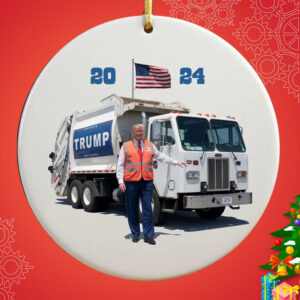 Trump 2024 Garbage Truck Ornament1