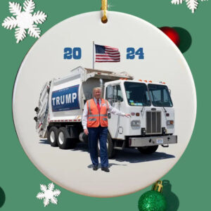 Trump 2024 Garbage Truck Ornament2