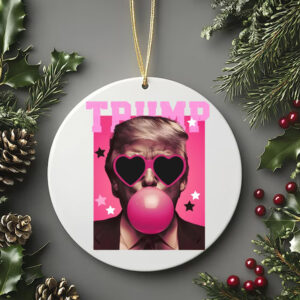 Trump Bubble Gum Ornament , Pink Sunglasses, President Donald Trump