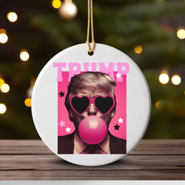 Trump Bubble Gum Ornament , Pink Sunglasses, President Donald Trump1