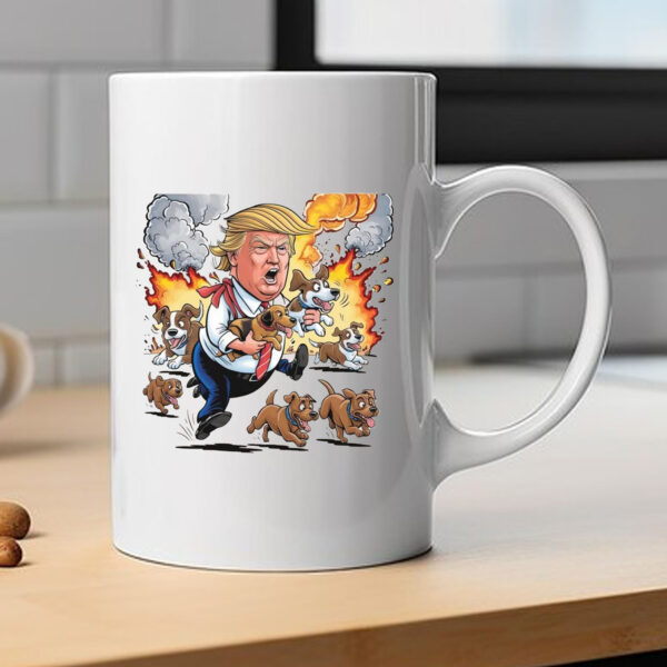 Trump Dog Rescue Mug 2024 - Humorous Political Cartoon