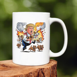 Trump Dog Rescue Mug 2024 - Humorous Political Cartoon1