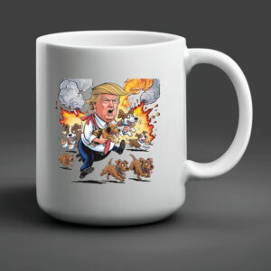 Trump Dog Rescue Mug 2024 - Humorous Political Cartoon3