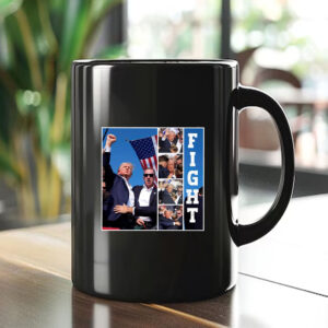 Trump Fight , Trump Mug , Trump Rally1