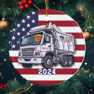 Trump Garbage Truck Ornament 2024 Donald Trump Supporter4