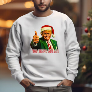 Trump I'll Be Home for Christmas - Humorous Trump Christmas Sweatshirt , T-shirt , Hoodie , Long Sleeve T-shirt Design Clipart Illustration3