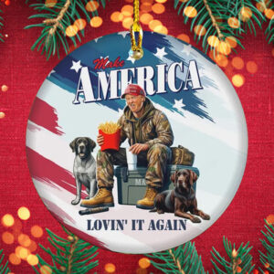 Trump Make America Lovin' It Agaign Ornament2