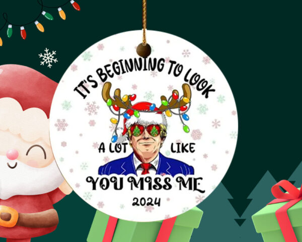 Trump Ornament, It's Beginning To Look A Lot Like Christmas Ornament ,Funny Trump Ornamen