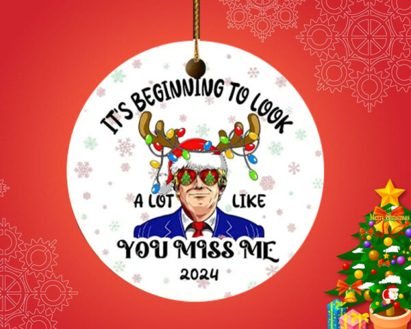 Trump Ornament, It's Beginning To Look A Lot Like Christmas Ornament ,Funny Trump Ornamen1